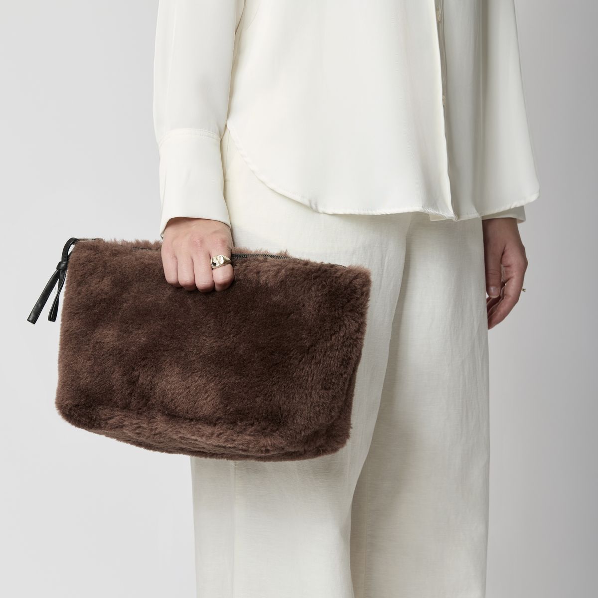 Havana Maxi Clutch Tas Leer Bruin