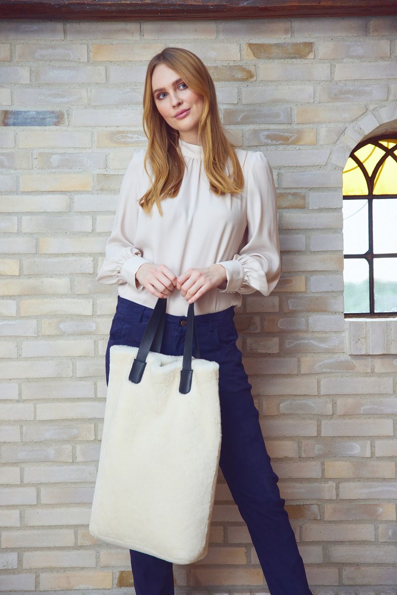 Leonora Shopper Zwart/Wit