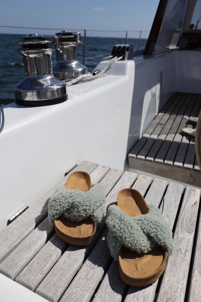Lilly Cross Slipper Mint Groen