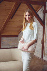 Hannah Clutch Tas Beige