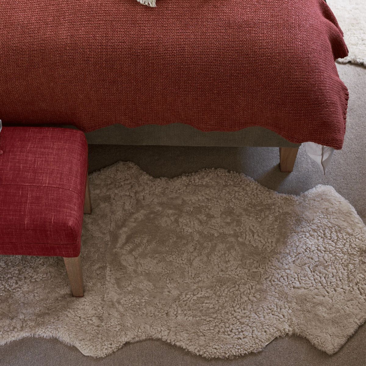 Dubbele Merino Schapenvacht | Kortharig | Nieuw- Zeeland | 180x60cm Licht Grijs