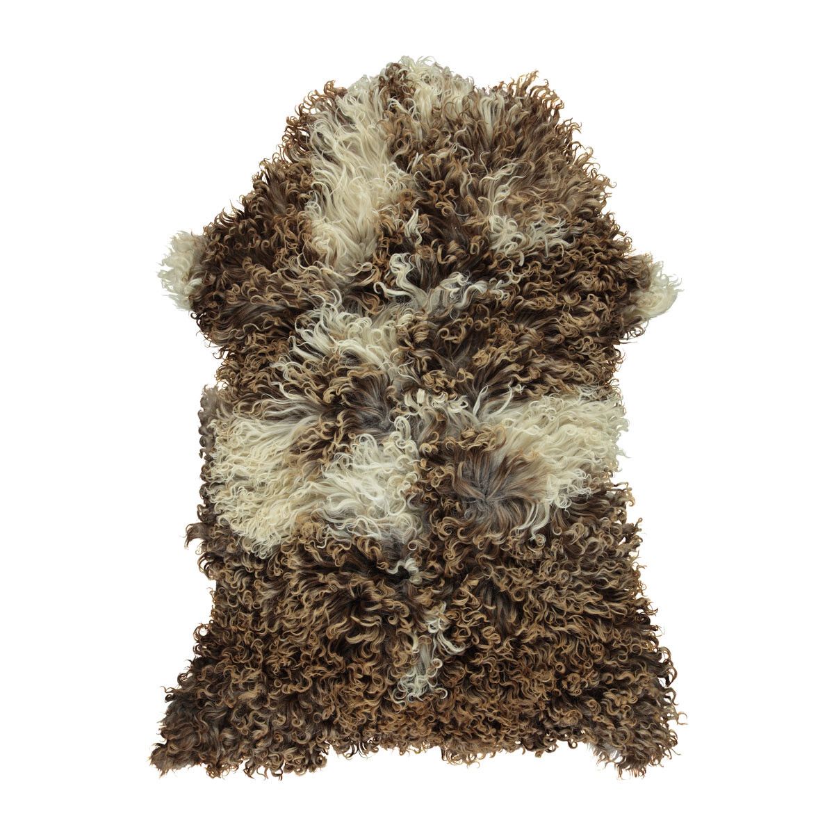 Curly Schapenvacht | Oostenrijk | Natuurlijke kleuren | 90 cm Mix/gevlekt