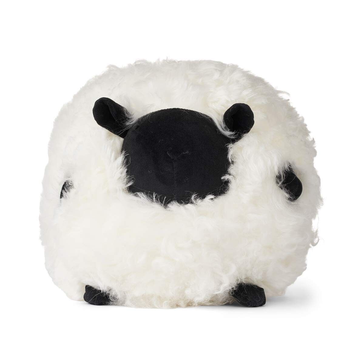 Schattig Schapen Kussen | Ø20 cm Zwart/Wit