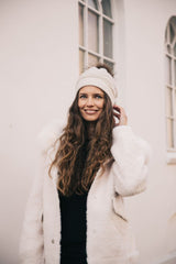 Sidse Beanie Licht Beige/Mokka