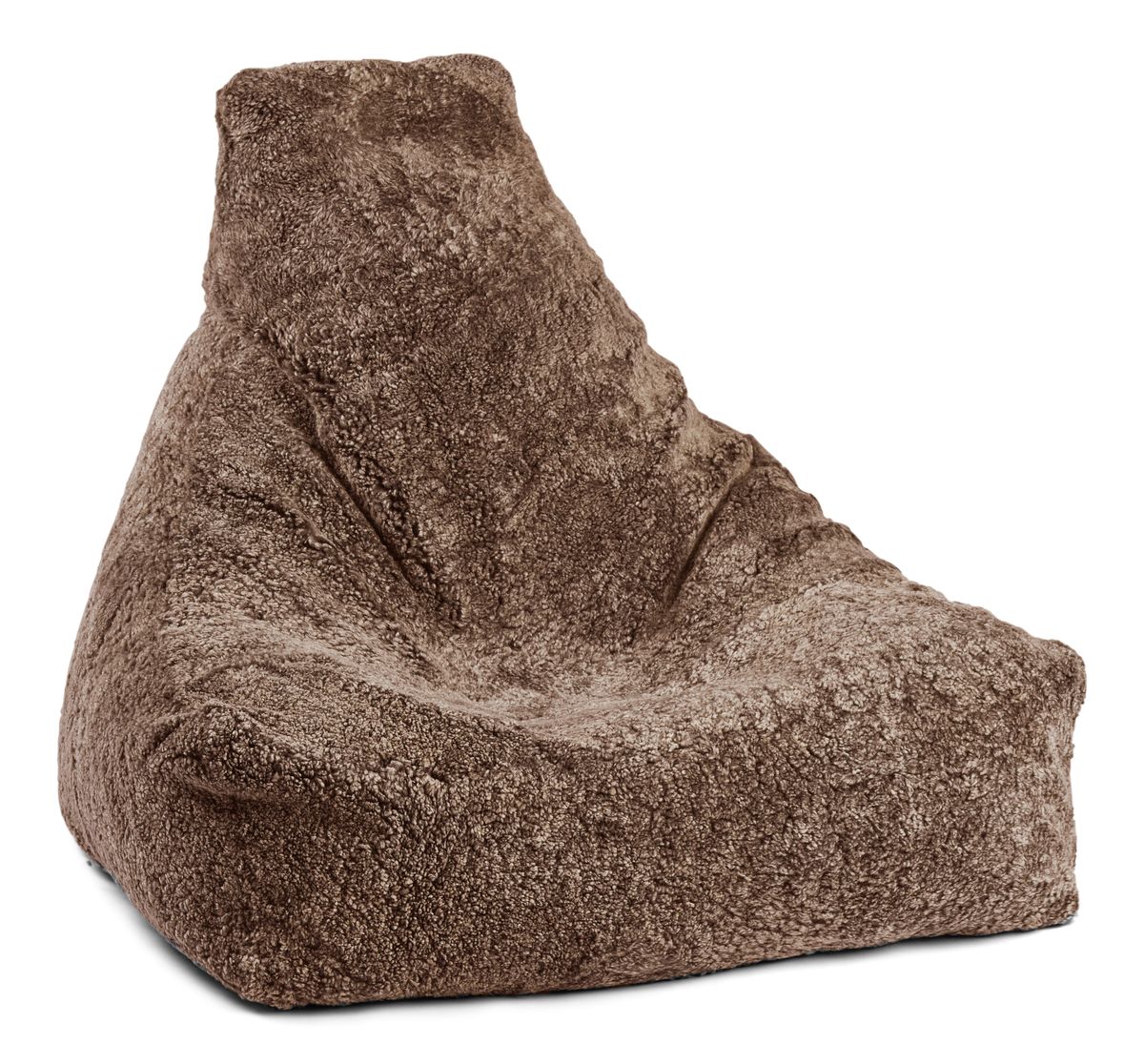 Schapenvacht Zitzak Stoel | Korte Wol Taupe