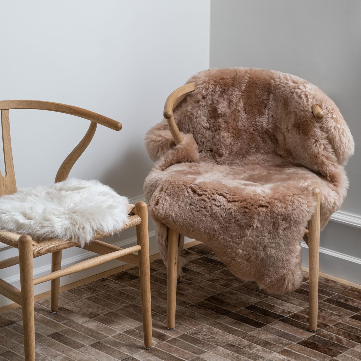 Tweezijdige Schapenvacht | IJsland | 90 cm Tan