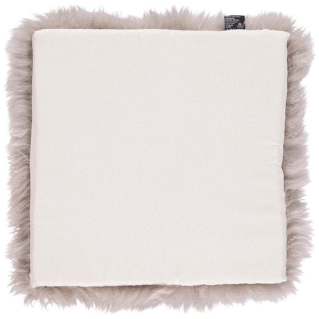 Langharig Schapenvacht Stoel Kussen | Met Vulling | 37x37 cm Duif