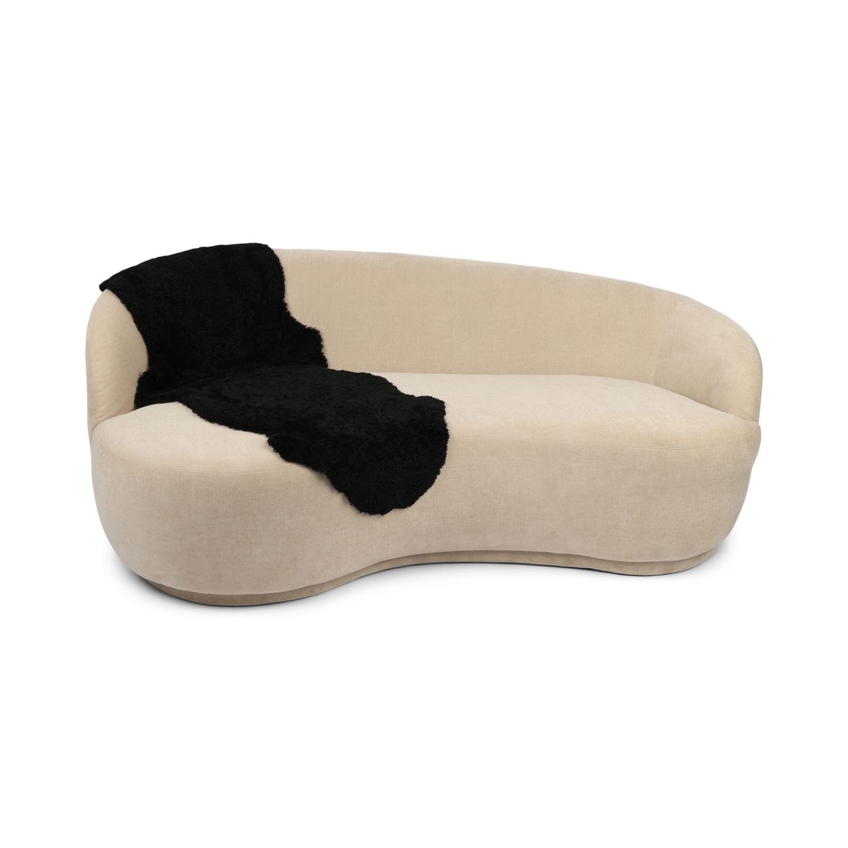 Dubbele Schapenvacht | Kortharig | Nieuw- Zeeland | 160x60 cm Zwart