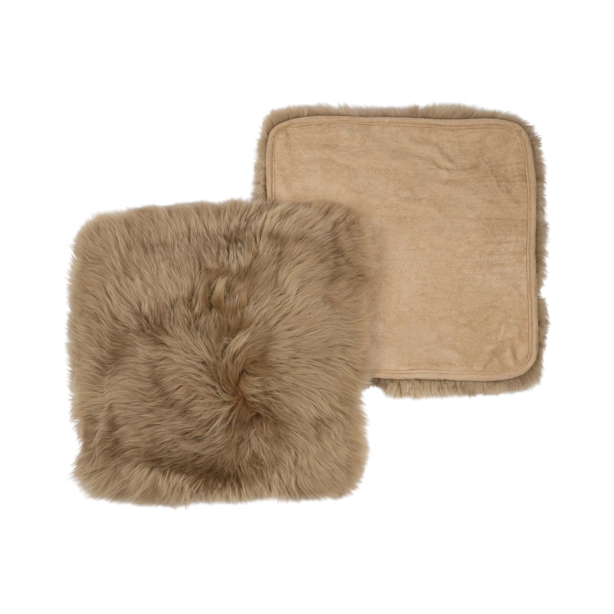 Stoel Cover | Met Backing | Langharig | Nieuw- Zeeland | 40x40m cm Taupe