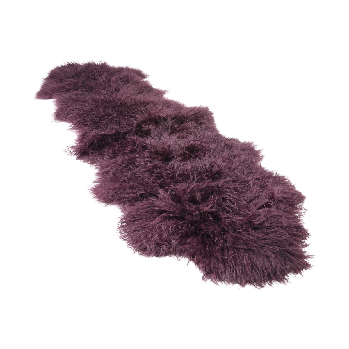 Dubbele Tibetaanse Schapenvacht | 150x55 cm Aubergine