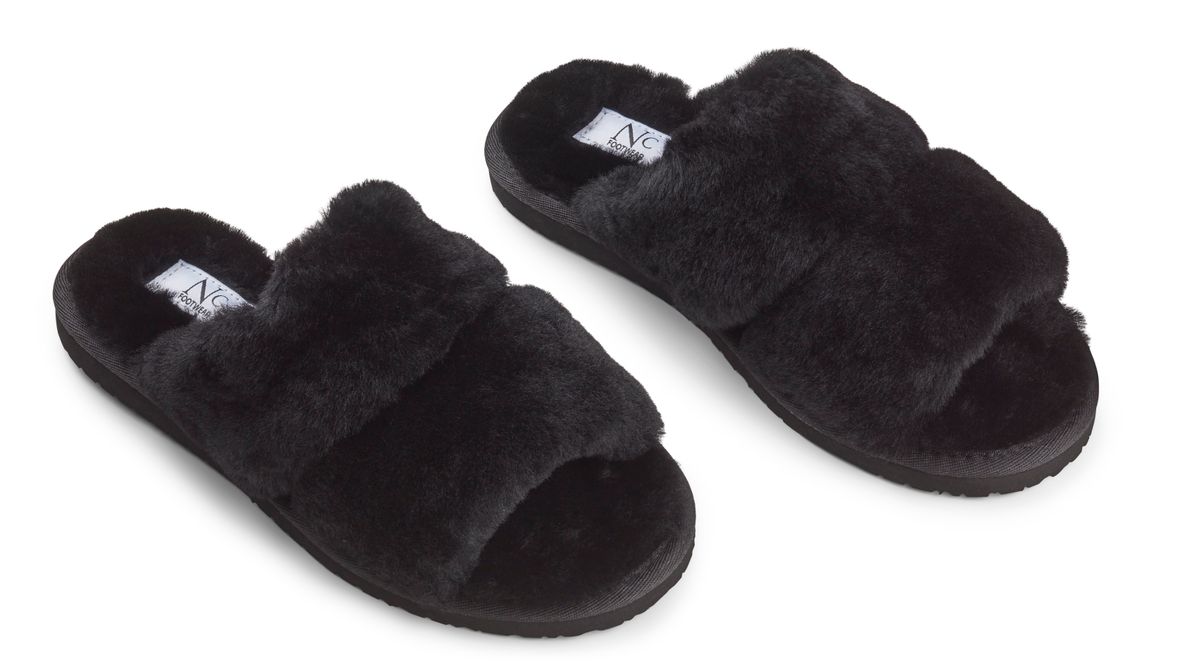 Slippers Wreefbanden Zwart