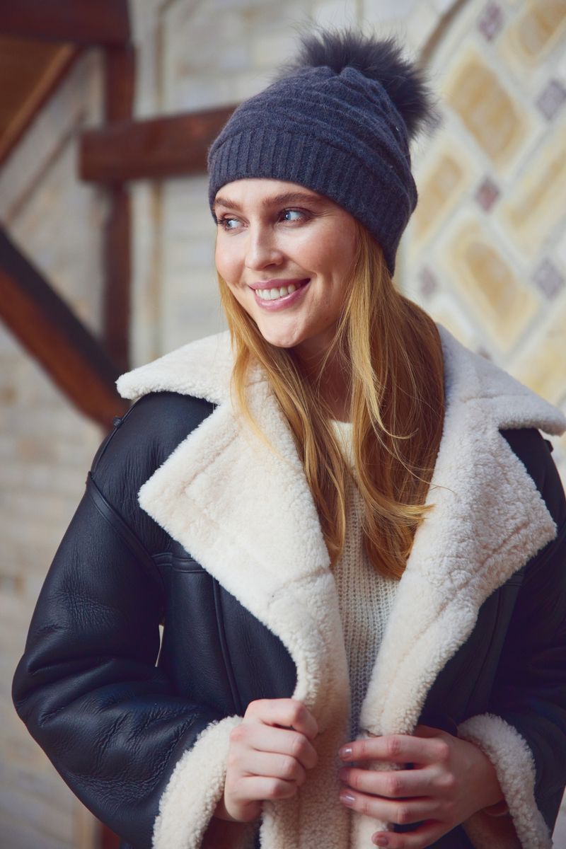Sidse Beanie Middernacht Blauw/Middernacht Blauw