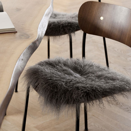 Curly Schapenvacht Stoel Cover | Ø38 cm Arctic Sunrise