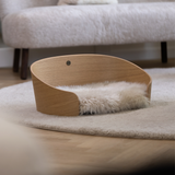 Hondenmand Zwart Eiken/Zwart Schapenvacht