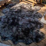 Nieuw- Zeelandse schapenvacht | Langharig | Kleed 180x214 cm Zwart