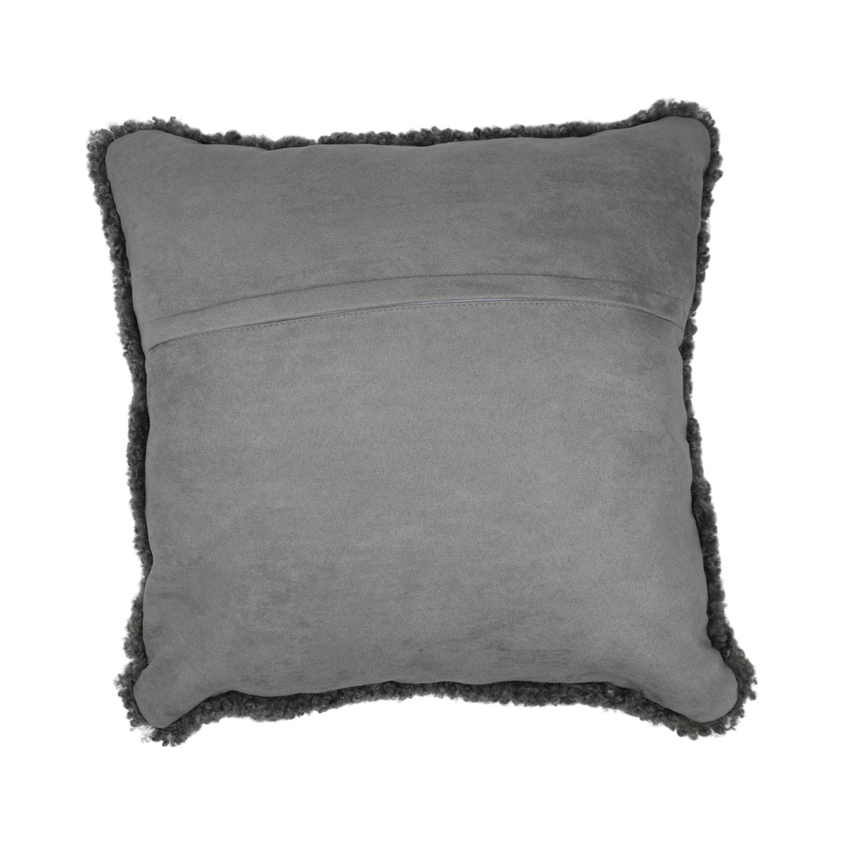 Schapenvacht Kussen | Kortharig | Nieuw- Zeeland | 40x40 cm Scandinavië Lichtgrijs