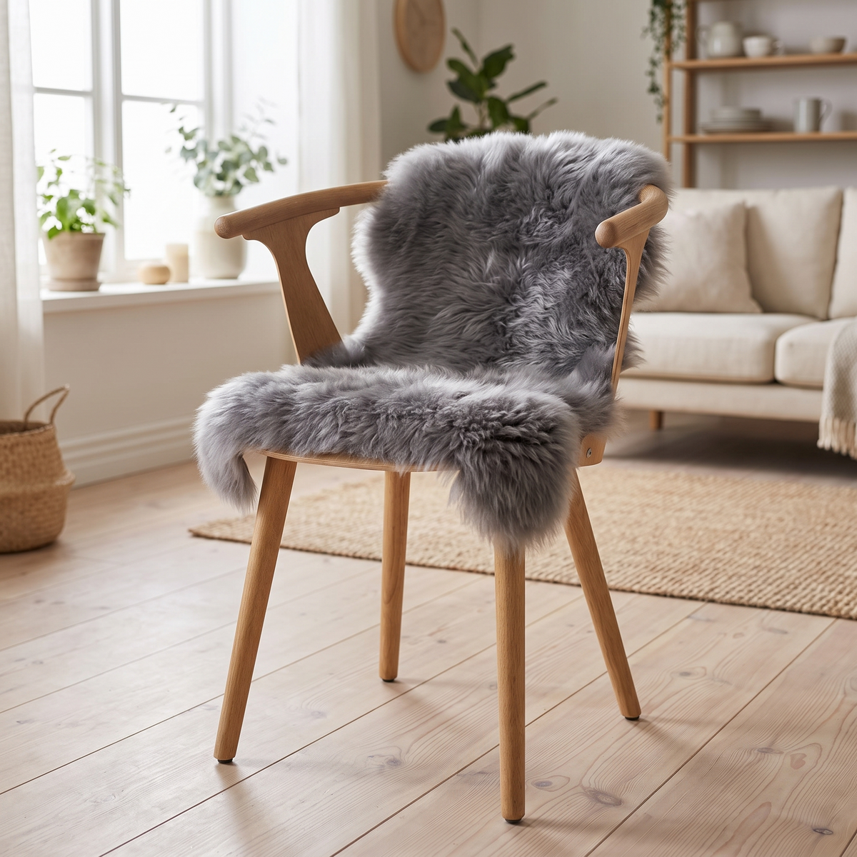 Nieuw-Zeelandse schapenvacht | 70+ cm Ivoor