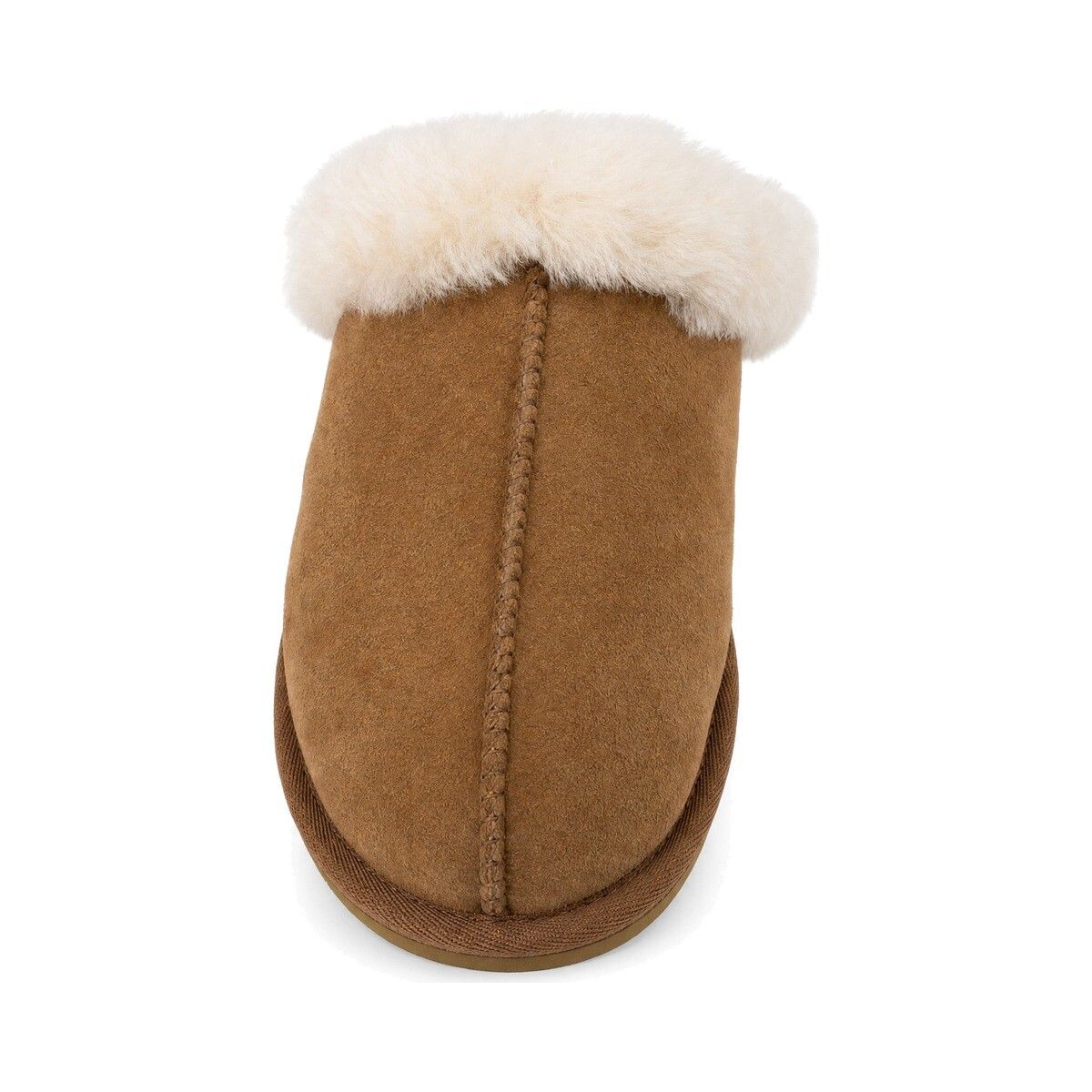 Nordic Curly Pantoffel Kastanje