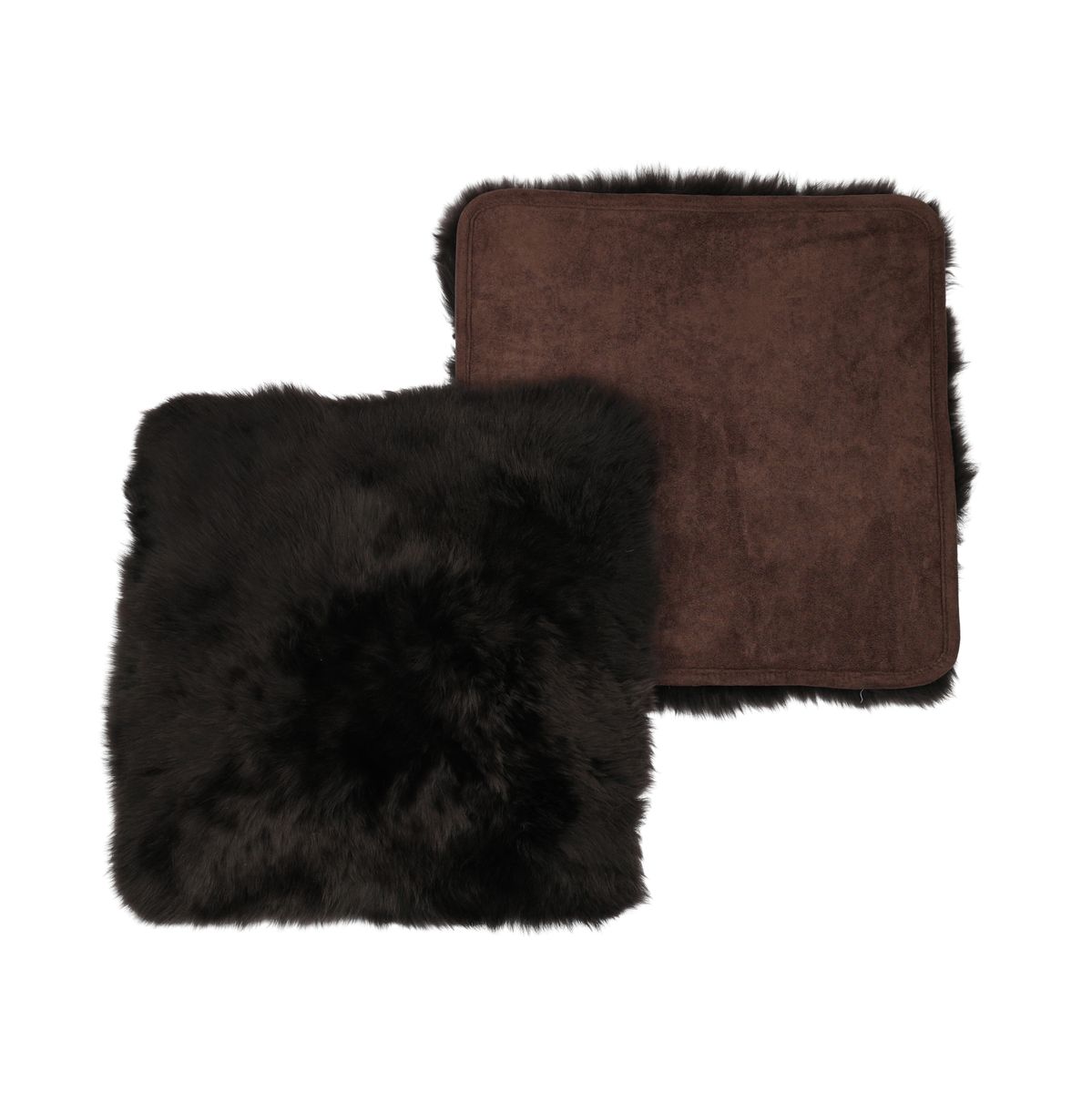 Stoel Cover | Met Backing | Langharig | Nieuw- Zeeland | 40x40m cm Chocolade