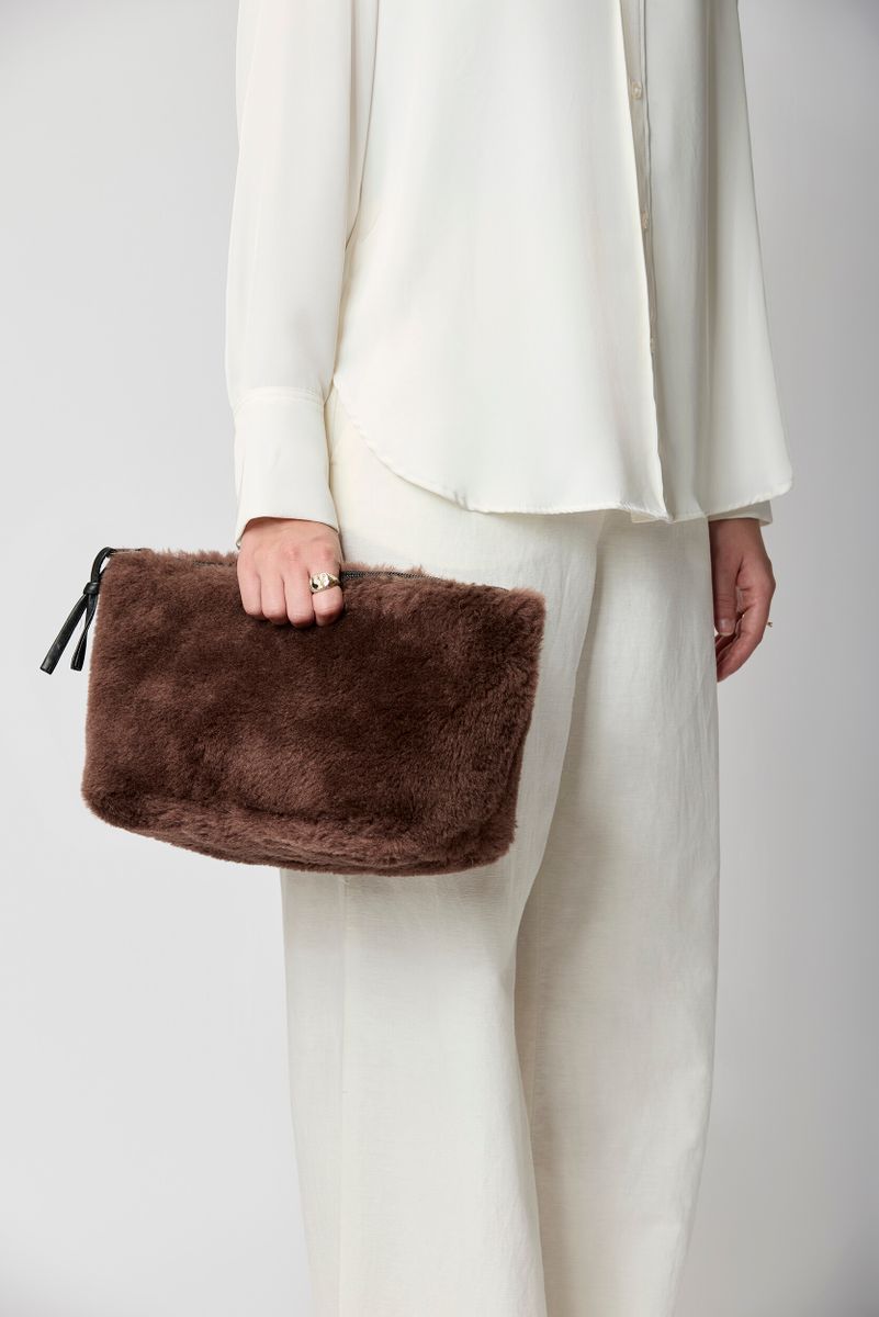 Havana Maxi Clutch Tas Leer Bruin