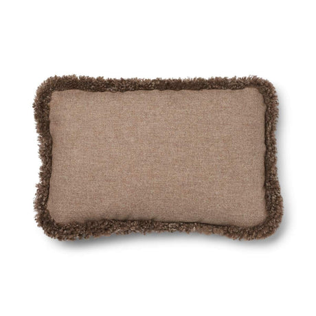 Kortharig Schapenvacht Kussen | KW rand | 52x52 cm | 34x52 cm Beige/Taupe