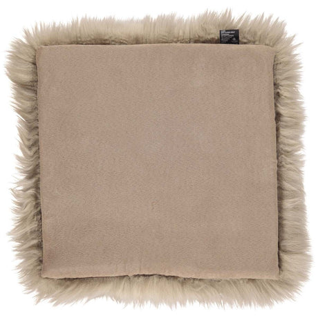 Langharig Schapenvacht Stoel Kussen | Met Vulling | 37x37 cm Taupe