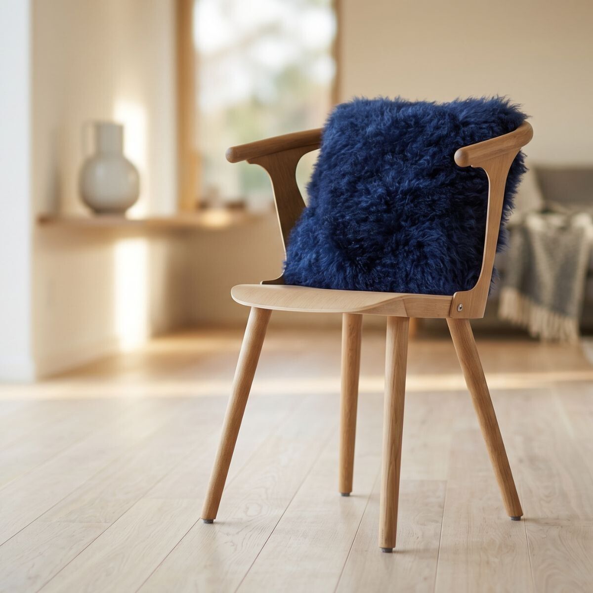 Curly Kussen | 28x56 cm | 40x40 cm Marineblauw