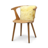 Langharig Schapenvacht Kussen | 35x35 cm Citroen geel