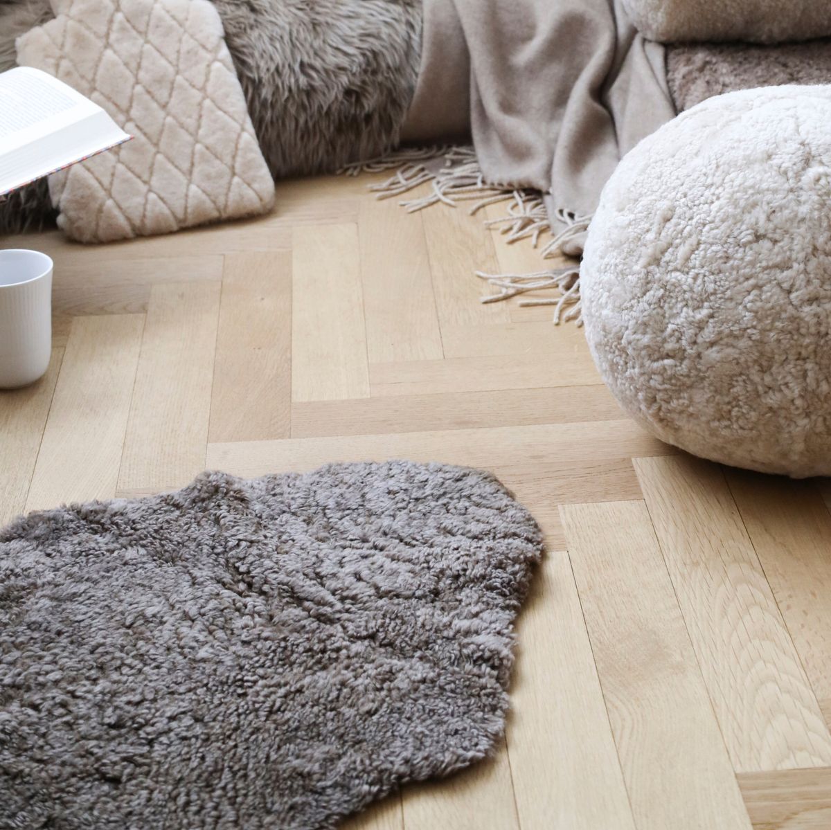 Nieuw- Zeelandse schapenvacht | Kortharig | 90 cm Antraciet Grijs