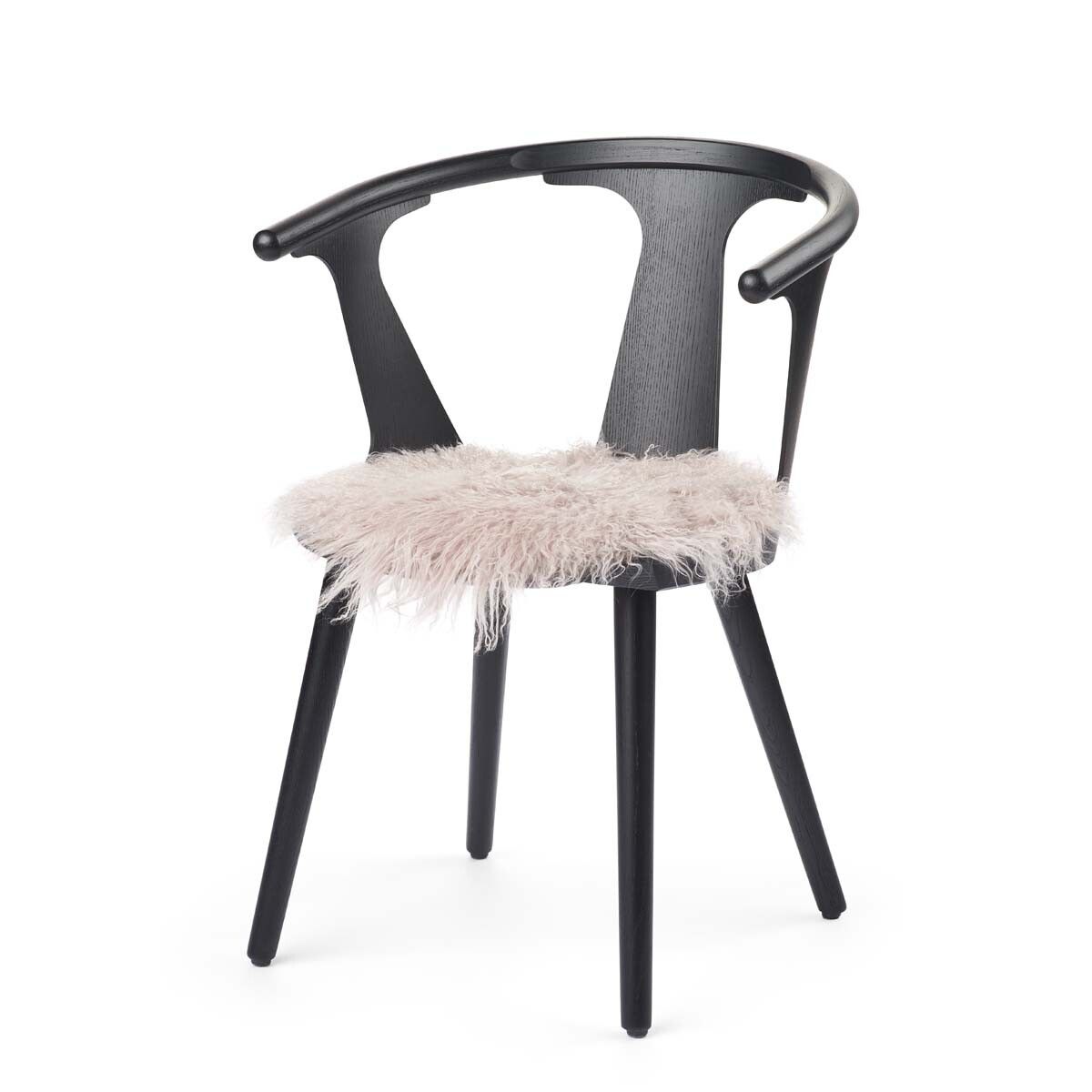 Curly Schapenvacht Stoel Cover | Ø38 cm Duif