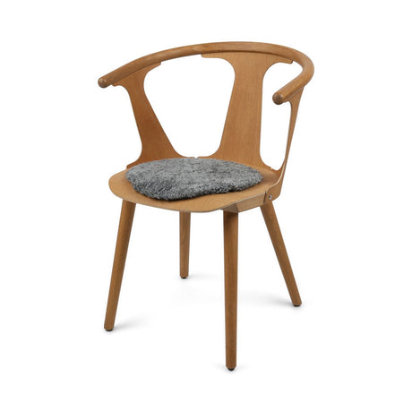 Schapenvacht Stoel Cover | Kortharig | Ø34 cm Scandinavië Lichtgrijs