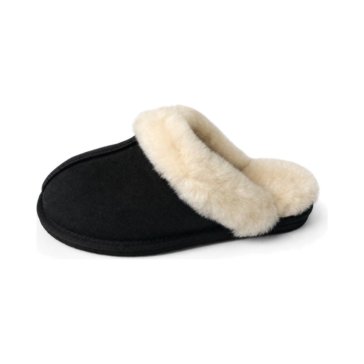 Nordic Curly Pantoffel Zwart