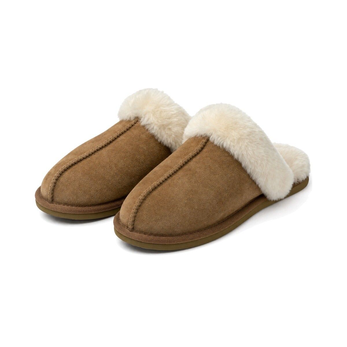 Nordic Curly Pantoffel Kastanje