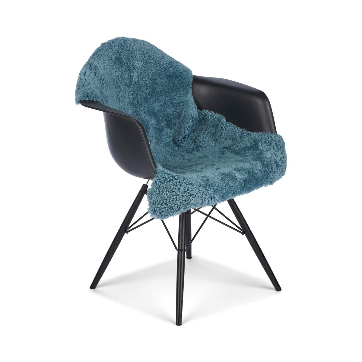 Premium | Nieuw- Zeelandse schapenvacht | Kortharig | 90 cm Rook Blauw