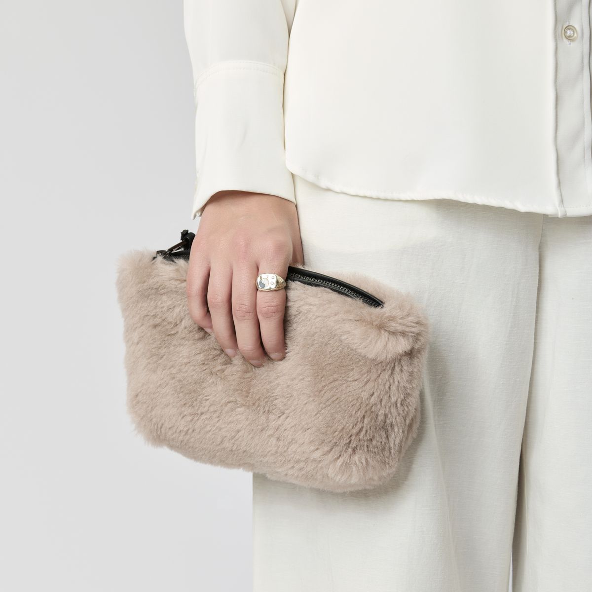 Nelly Clutch Tas Leer Bruin