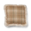 Wollen Kussen | Dubbelzijdig | LW rand | 52x52 cm Zand-Beige/Linnen