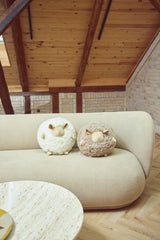 Schattig Schapen Kussen | Ø20 cm | Ø26 cm | Ø34 cm Beige/Wit
