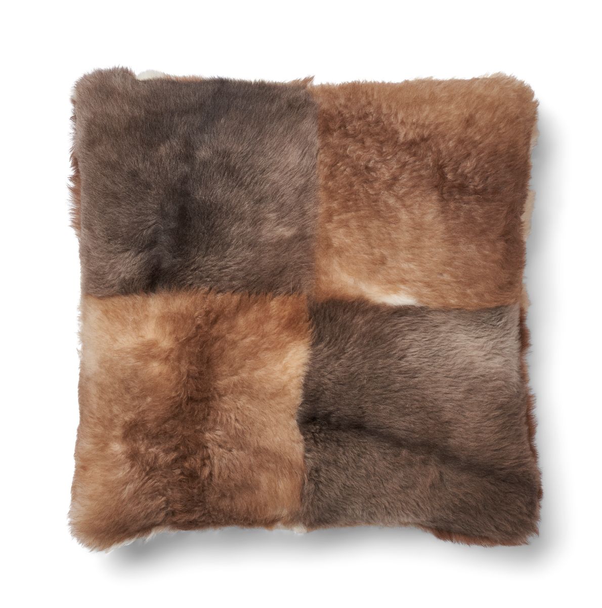 Toscana Lam Kussen | Dubbelzijdig Bruin/Beige mix