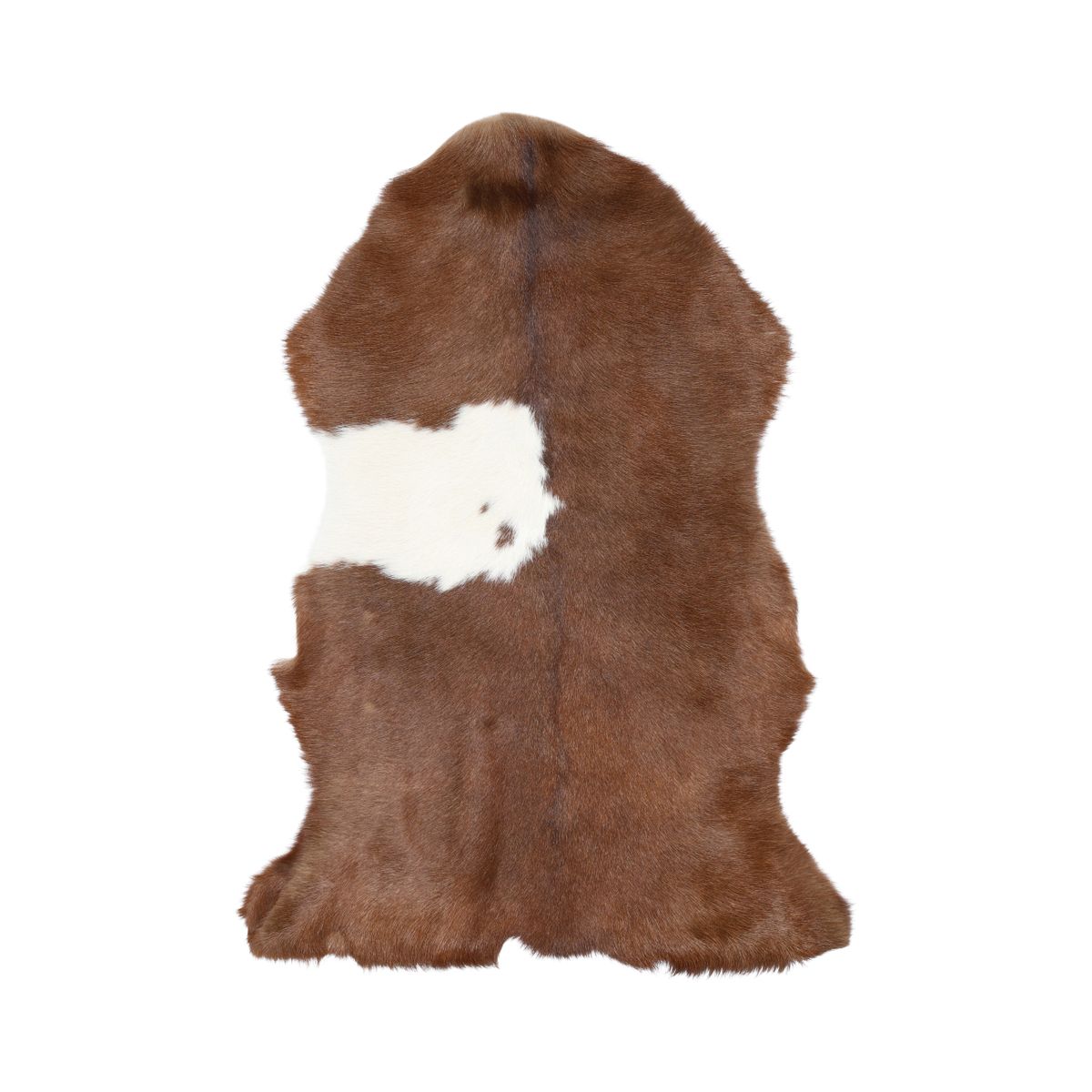 Kortharige Geitenhuid Bruin/Wit
