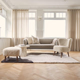 Kortharige Curly Schapenvacht Rivier Design Kleed Antraciet/Cappuccino/Parel