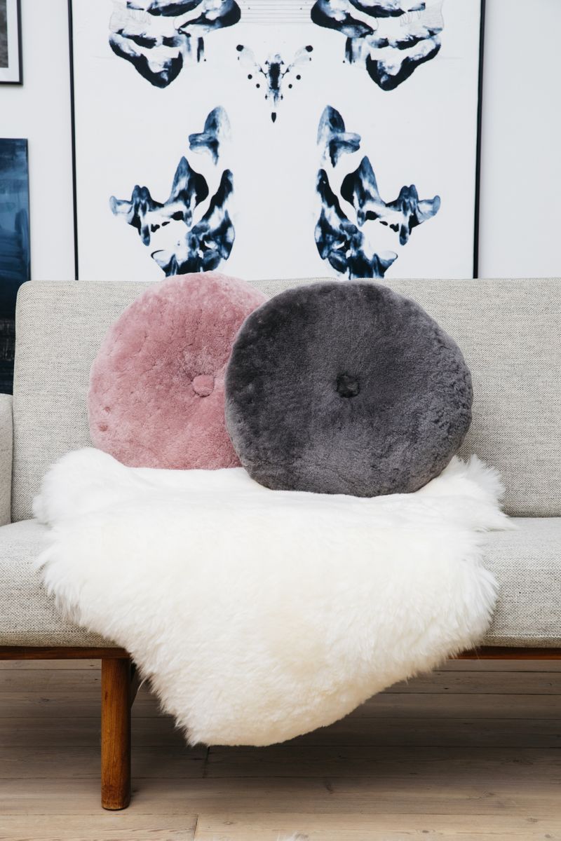 Nieuw- Zeelandse schapenvacht | Langharig | 90 cm Aubergine