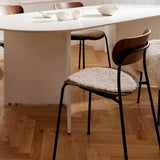 Schapenvacht Stoel Cover | Kortharig | Ø34 cm Maanlicht