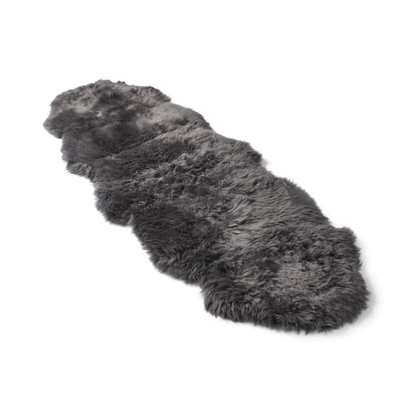 Merino Doppeltes Lammfell | Langhaar | Neuseeland | 170x60 cm Stahl