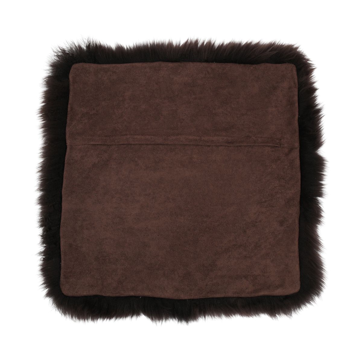 Stoel Kussenhoes | Langharig | Nieuw-Zeeland | 40x40 cm Chocolade