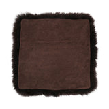 Stoel Kussenhoes | Langharig | Nieuw-Zeeland | 40x40 cm Chocolade