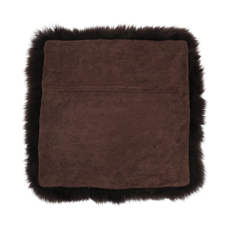Stoel Kussenhoes | Langharig | Nieuw-Zeeland | 40x40 cm Chocolade
