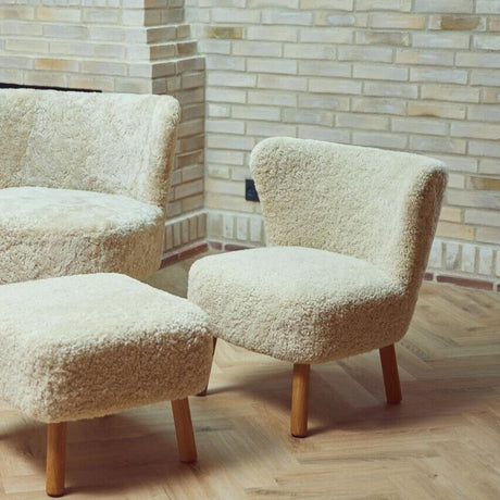 Emily Loungestoel | Kortharige Schapenvacht Antraciet Grijs