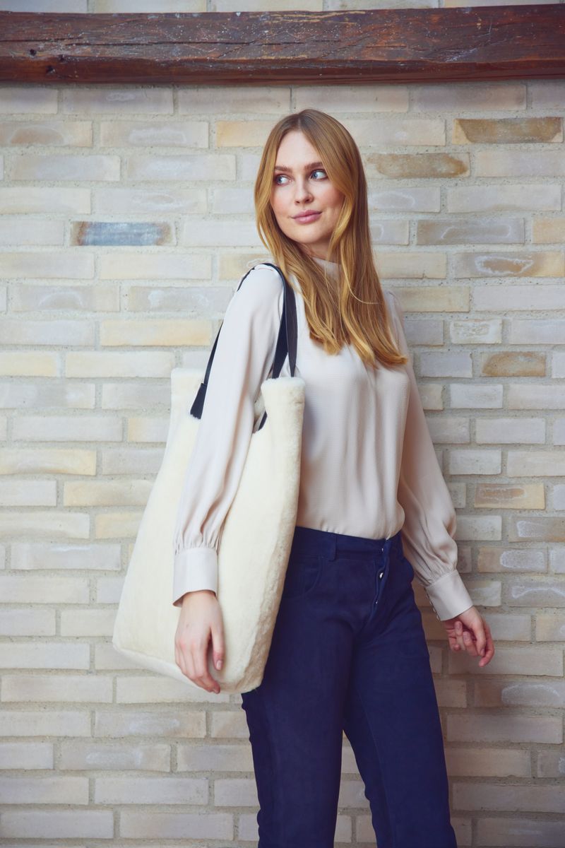 Leonora Shopper Zwart/Wit