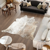 Koeienhuid Vloerkleed | Zilver Beige | 3,21 m²
