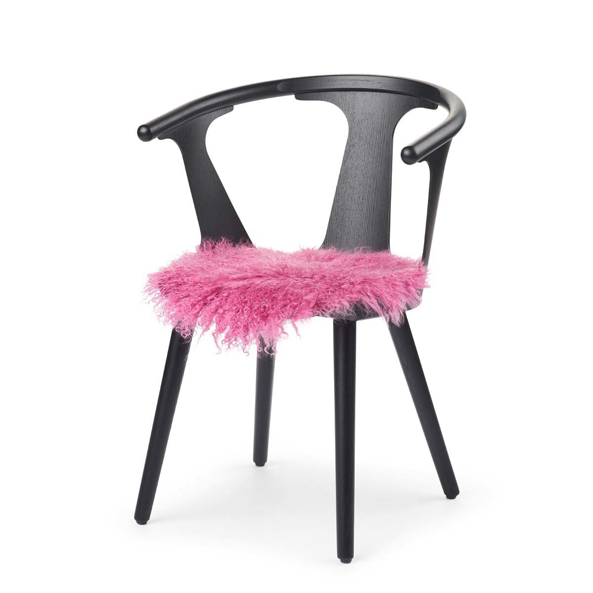Curly Schapenvacht Stoel Cover | Ø38 cm Malaga Roze